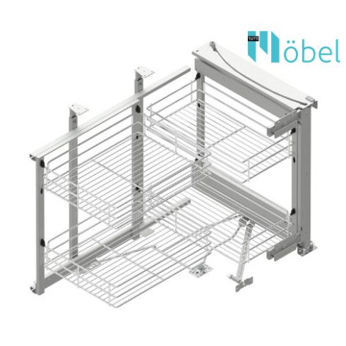 REJS EVOLine CORNER FRONT kamravasalat sarokszekrénybe, 900 mm, fehér/króm, jobb