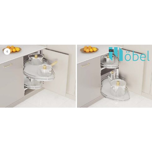 REJS ERGO CORNER OPTIMA 900/500, fehér/króm, bal