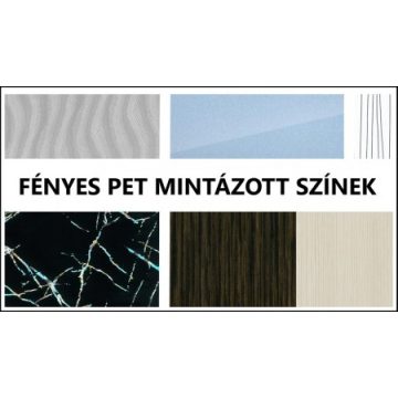 FÉNYES PET MINTÁZOTT SZINEK