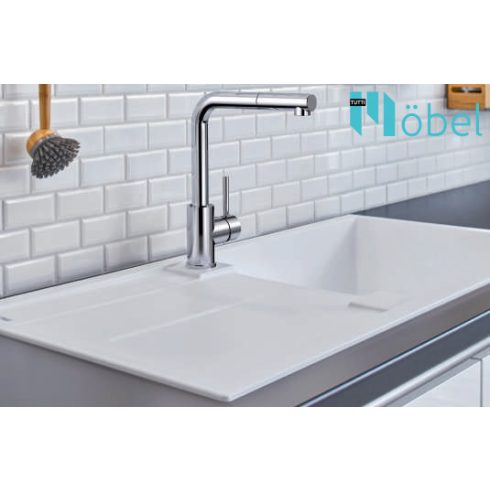 BLANCO METRA XL 6 S Silgranit mosogatótálca, fehér, excenter nélkül