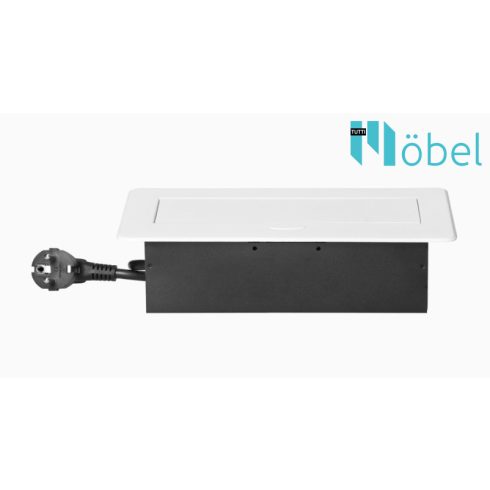 Asztallapba építhető konnektor + USB, fehér, (Magyar szabv.) GM9035 (GS)/W