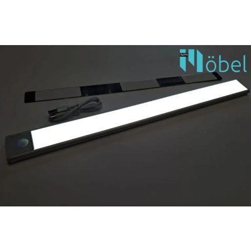 GRÉTA LED mágneses felszerelésű lámpa, akkumulátoros tölthető alu matt króm 